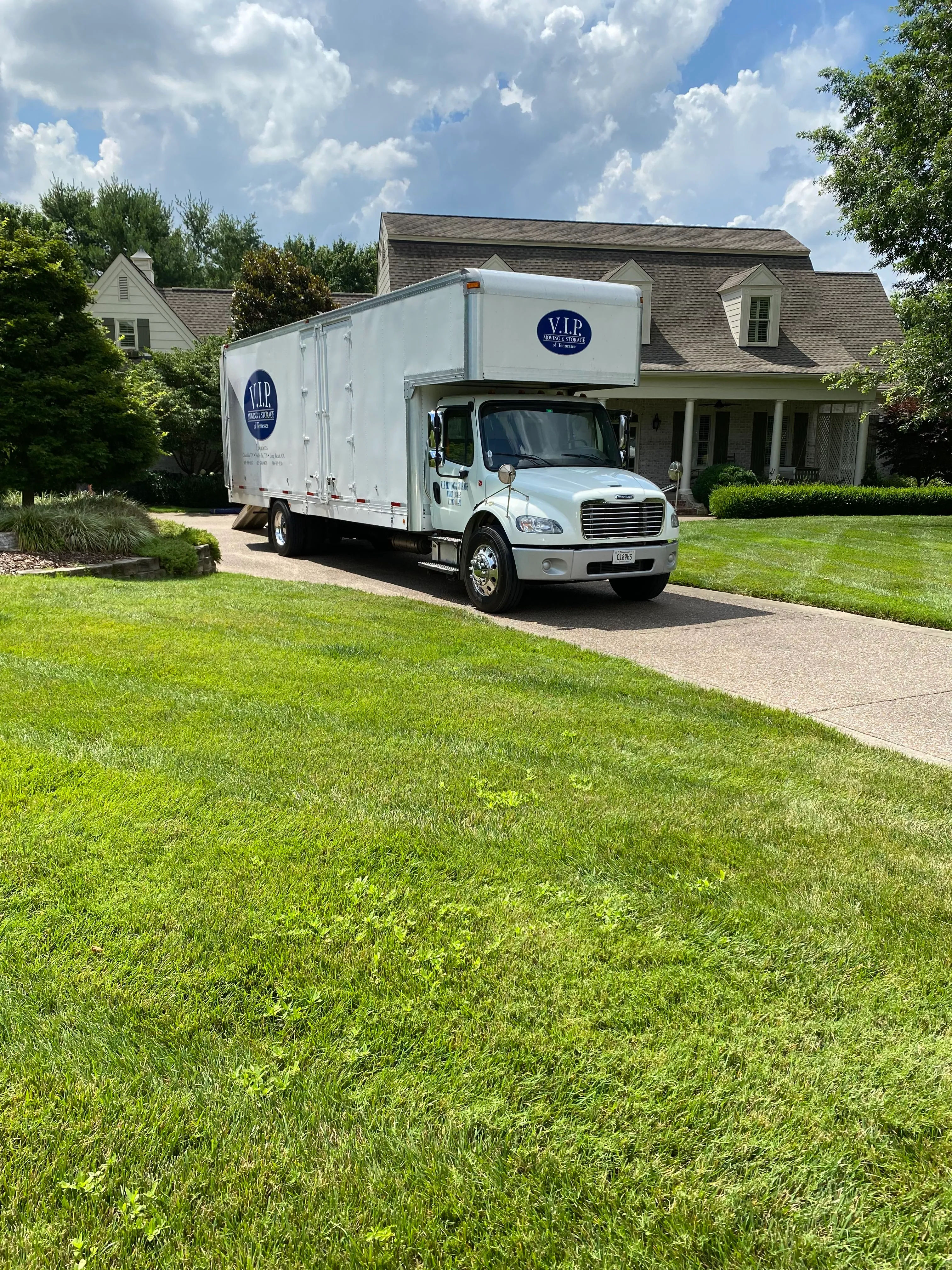 VIP truck at suburban home