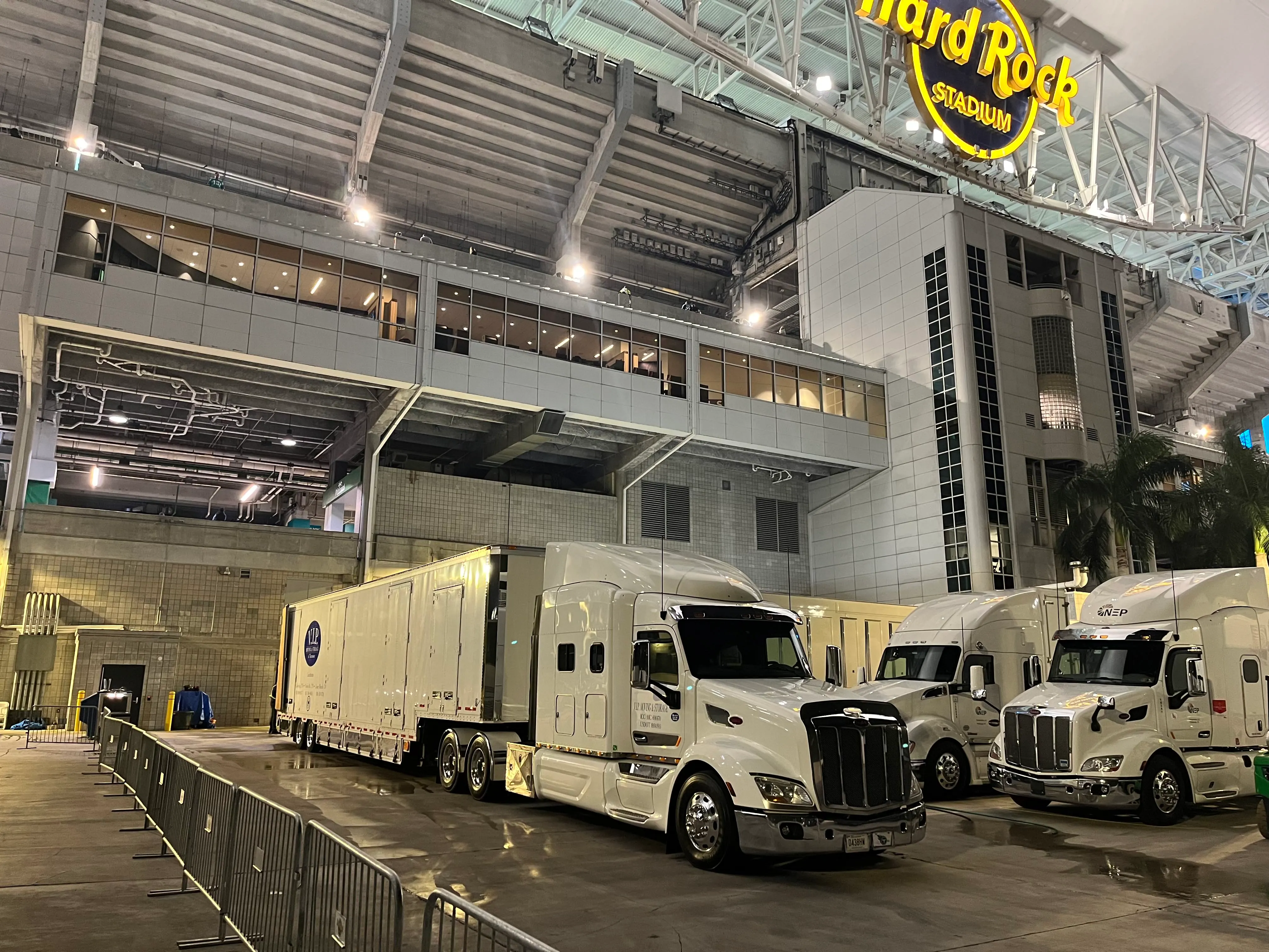 VIP trucks at Hard Rock Stadium